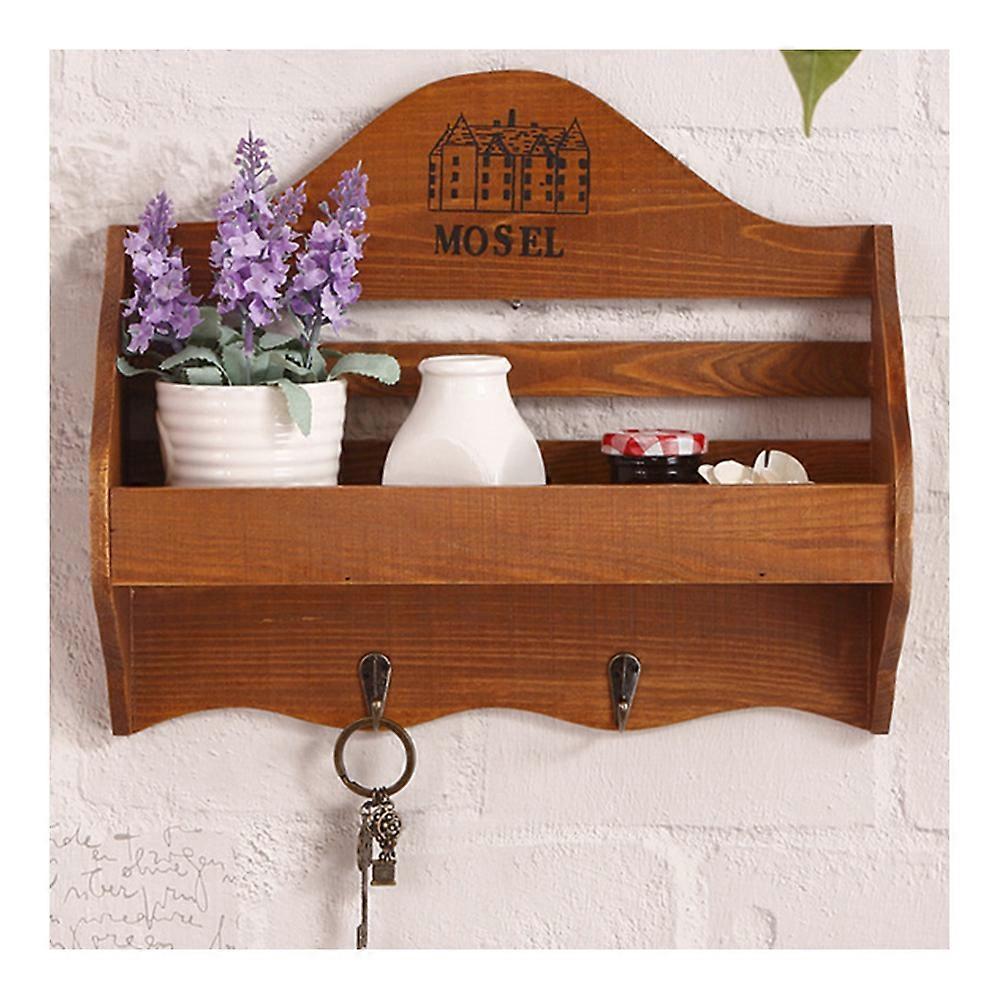 Wall Flower Storage Rack with Hook for Hat Clothes
