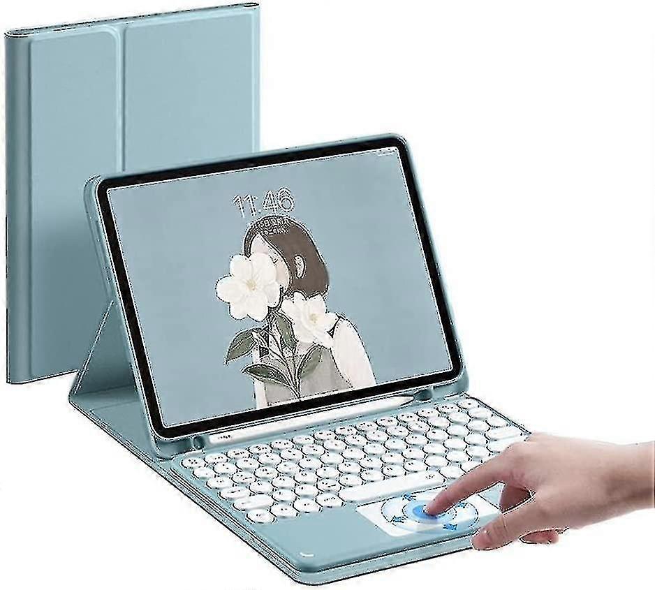 Galaxy Tab S6 Lite 10.4 Inch 2020 Model Sm-p610 Sm-p615 Keyboard Case With Touchpad Cute Round Key Color Keyboard Detachable Bluetooth Touch Keyboard