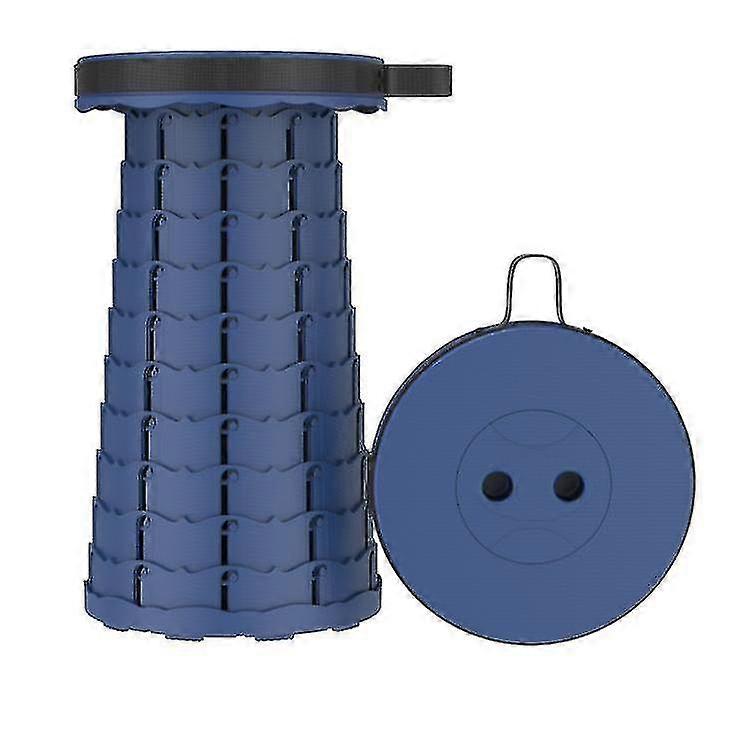 Portable Folding Height Adjustable Telescopic Stool Folding Stooldark Blue