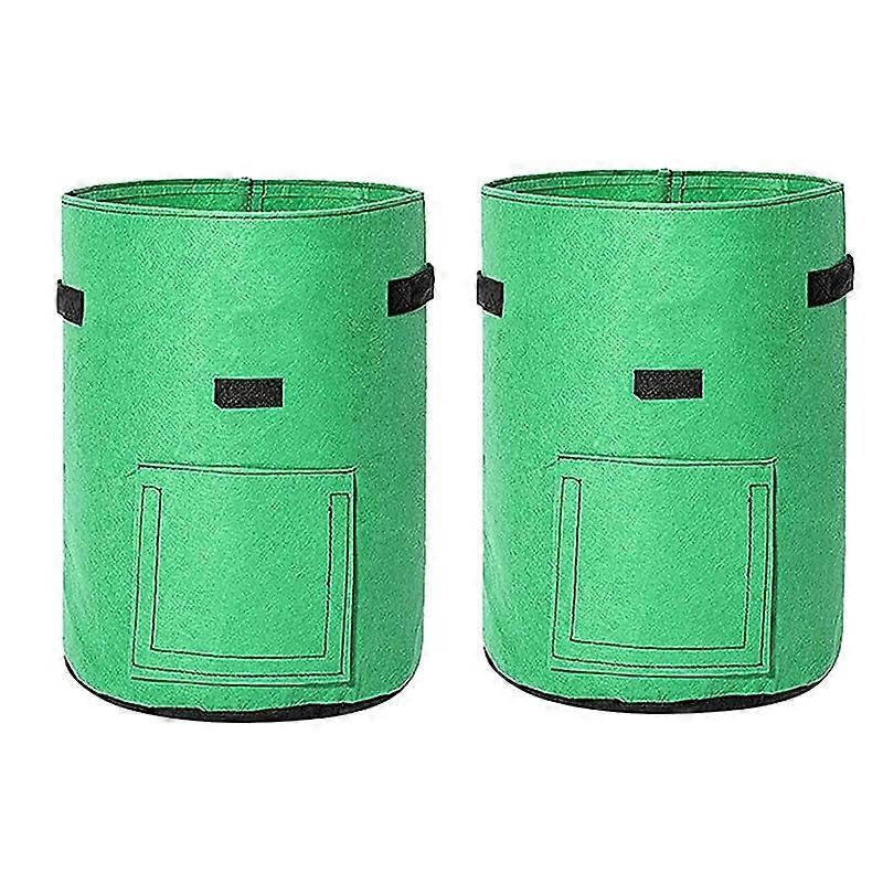 Potato Plant Growing Kits Bag,2 Pack 10 Gallon Planter Bags With Flap Window,Breathable Bags For Potato,Tomato, Carrot