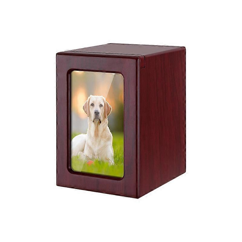 Cremation Urn with Photo Frame, Pet Memorial Urn for Ashes, Dog and Cat 1 9x9x13cm