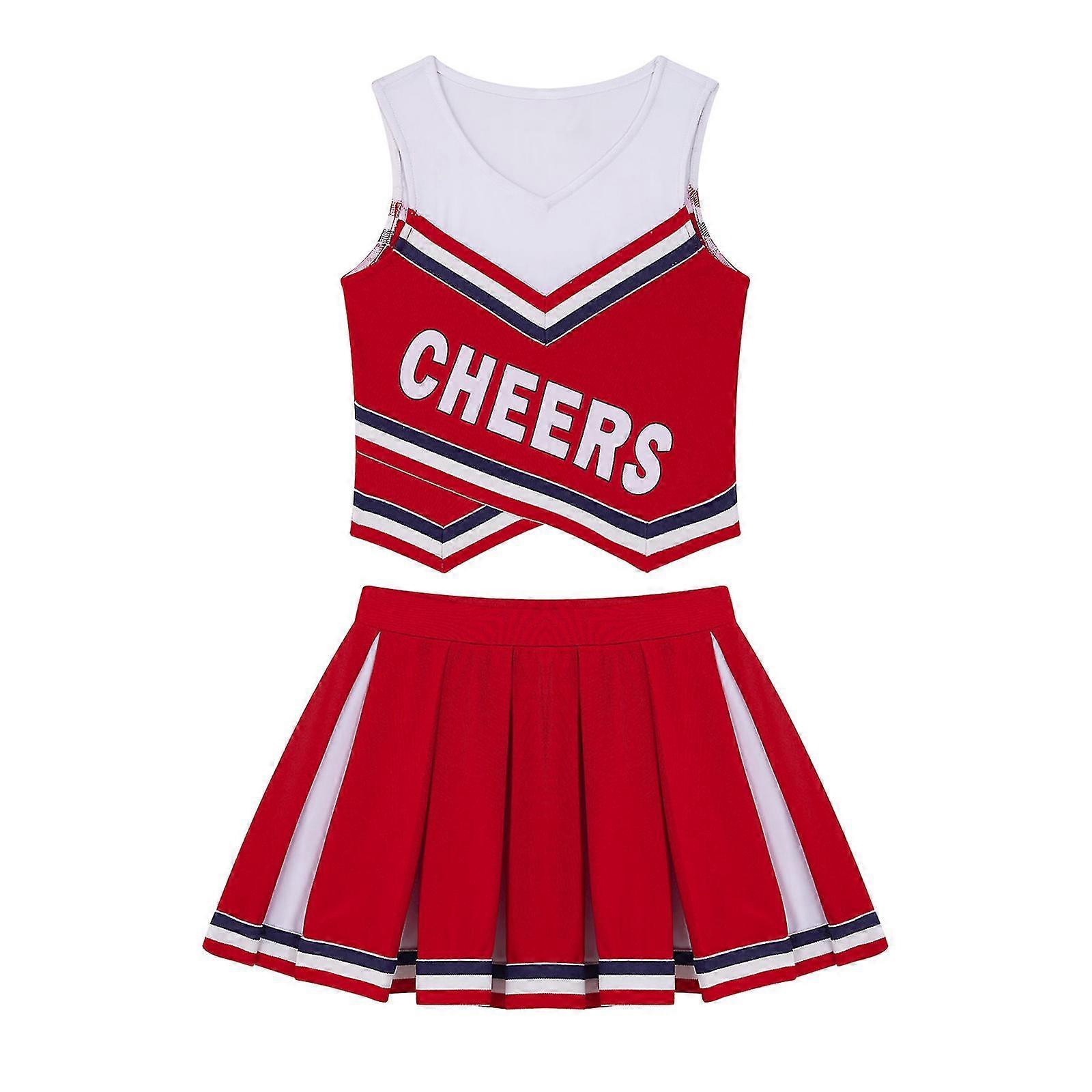 Lapset Tytöt Cheerleading Univormu, Letter Cheer Print Vest