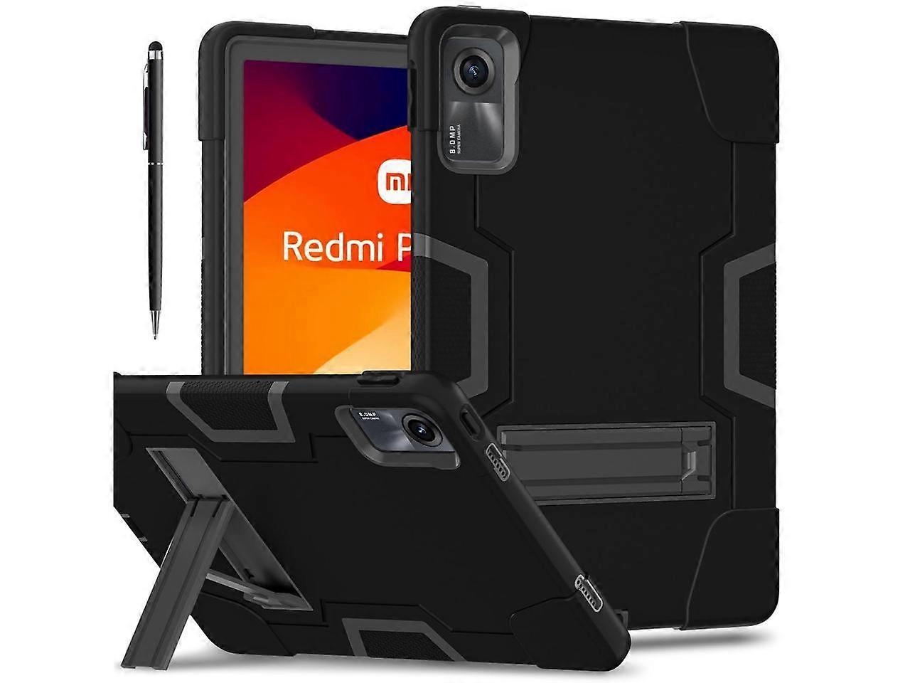 Case for Xiaomi Redmi Pad SE 11 inch 2023 with Kickstand, Heavy Duty Shockproof Protective Cover with Stylus Pen