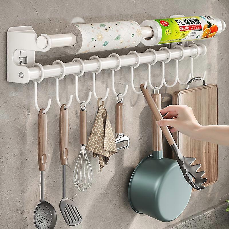 Kitchen wall hook with storage rack, kitchen utensil rack