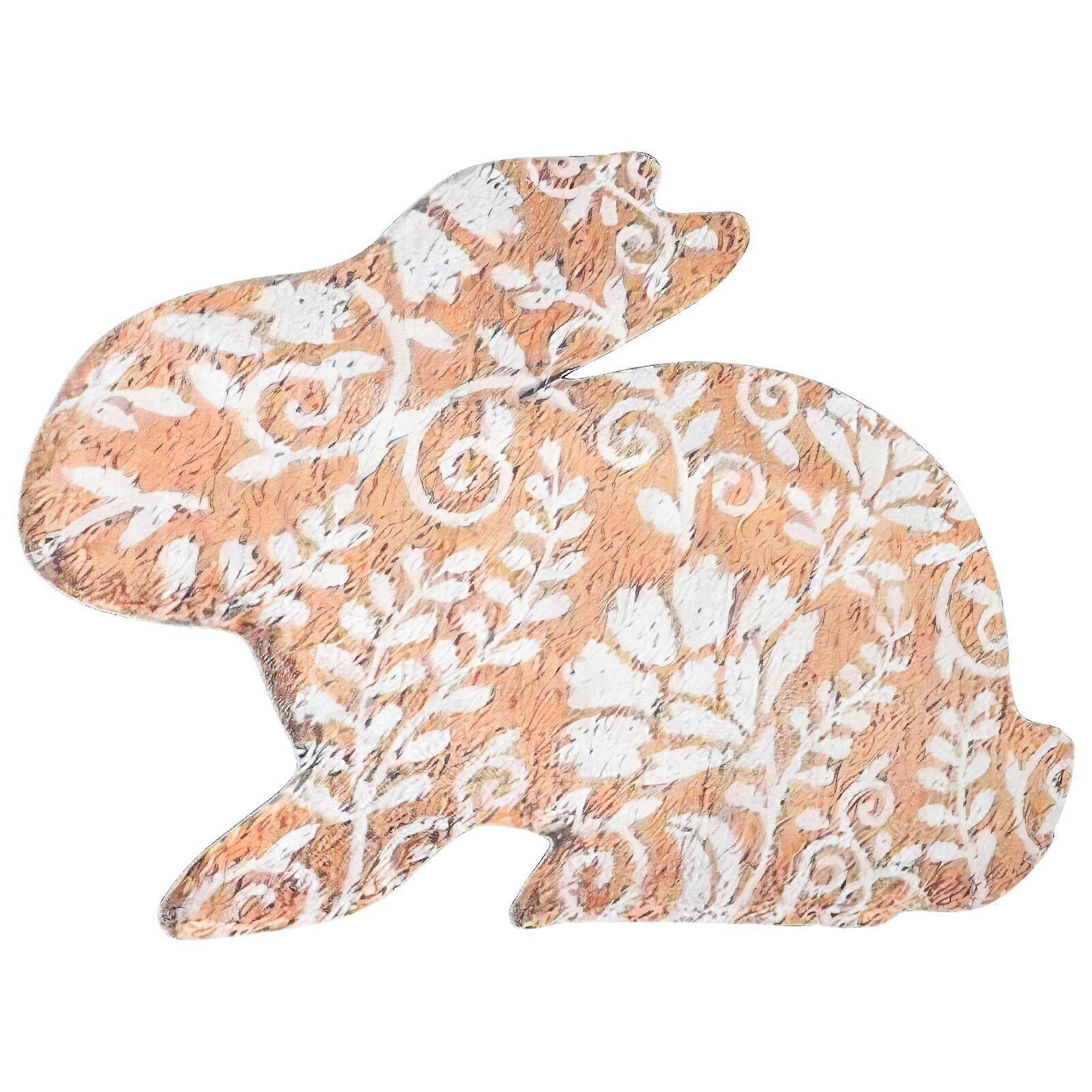 Rabbit Shaped Bath Rug Supple Bathroom Rug Easter Bunny Bath Rug Nonskid Bath Rug Floor Mat
