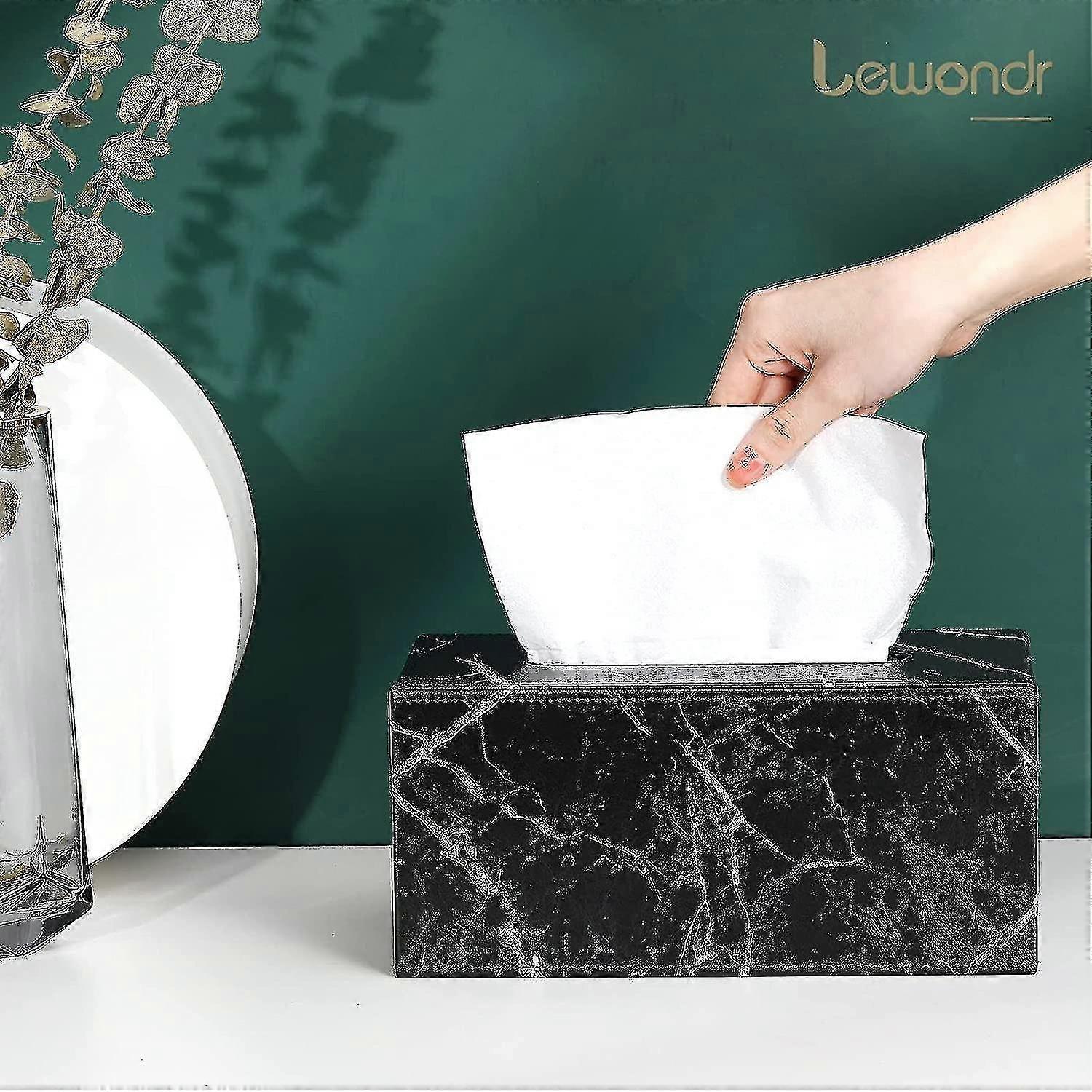 Rectangular Pu Leather Facial Tissue Box Holder