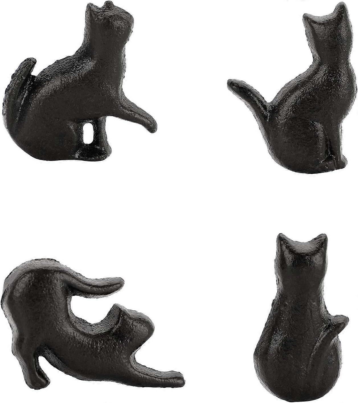 4Pcs Iron Cat Shaped Drawer Knobs for Cabinet Kitchen Wardrobe Closet Home Decor