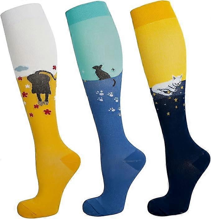 Compression stockings for men and women, 3 pairs of support socks