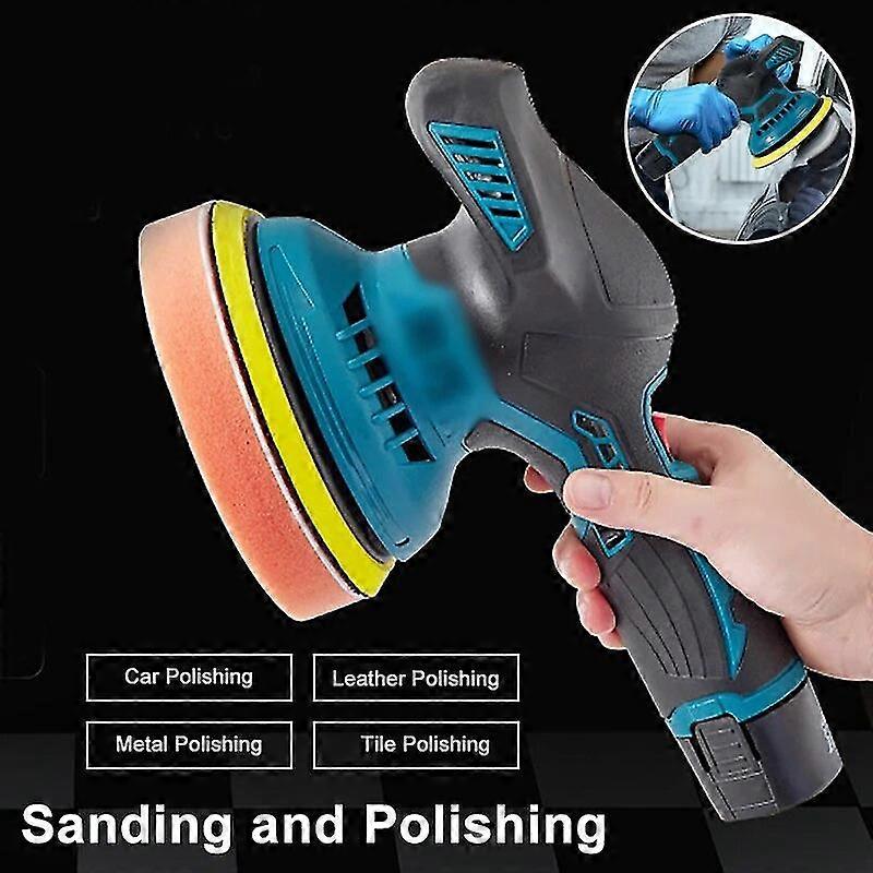 6 Gears Adjustable Cordless Car Buffer Polisher Electric Sanding and Polishing Machine Hand Tool (US/EU Plug)