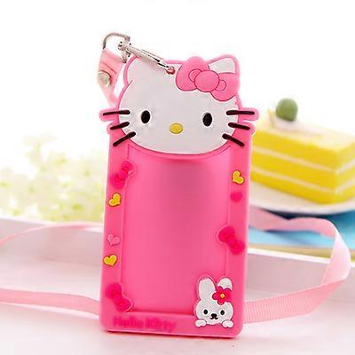 Cute Cartoon Silicone Card ID Holder Credit Card Bus Card Case Key Holder Ring Luggage Tag Creative Trinket