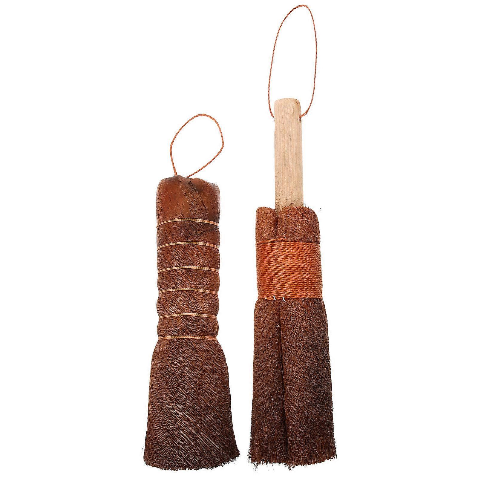 2pcs Multi-function Palm Washing Brushes Dish Brushes Wok Cleaning Brushes Kitchen Supply