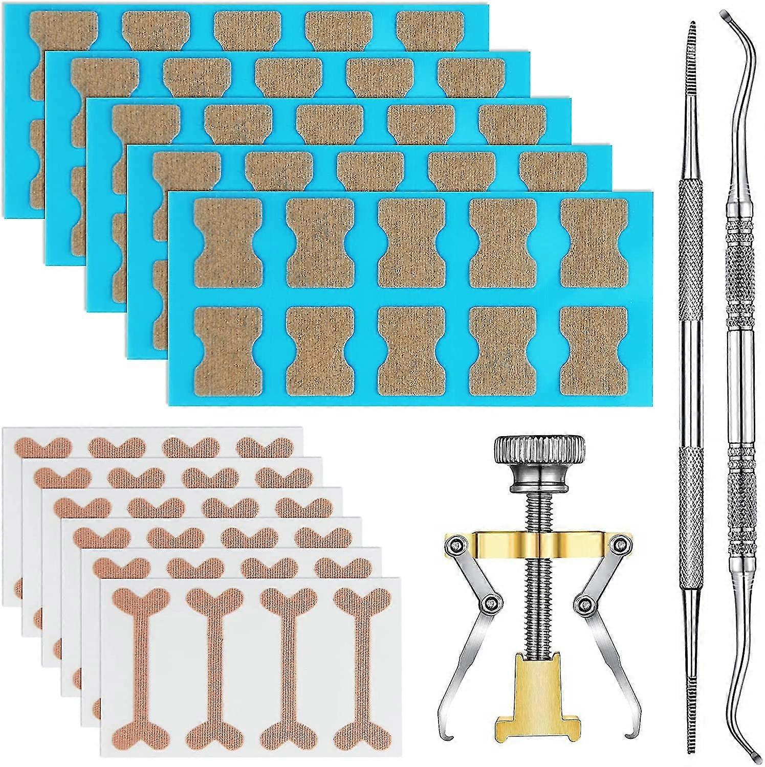 Ingrown Toenail Tool Set, 78 Pieces Toenail Patch, Corrector Pedicure Tools, Ingrown Toenail Correction Patch, Toenail Toenail Smoother For Women Men