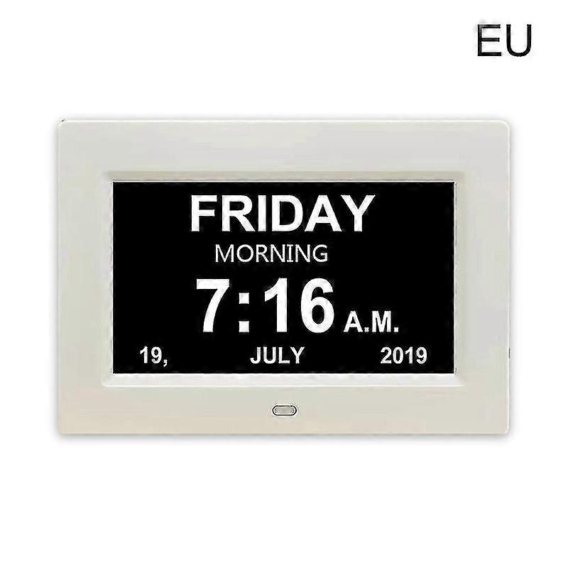 7 &quot;inch Digital Clock Calendar With Oversized Font Date Day Reminder For Elderly And Children