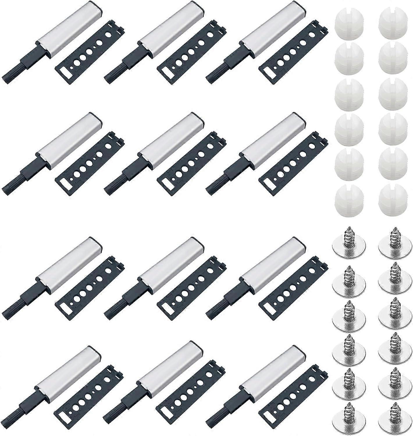 good Cabinet Door Magnet, 12 Pieces Push to Open Magnetic Catch, Push to Open Door Closer, Cabinet Drawer Rebounder, Magnetic Catches
