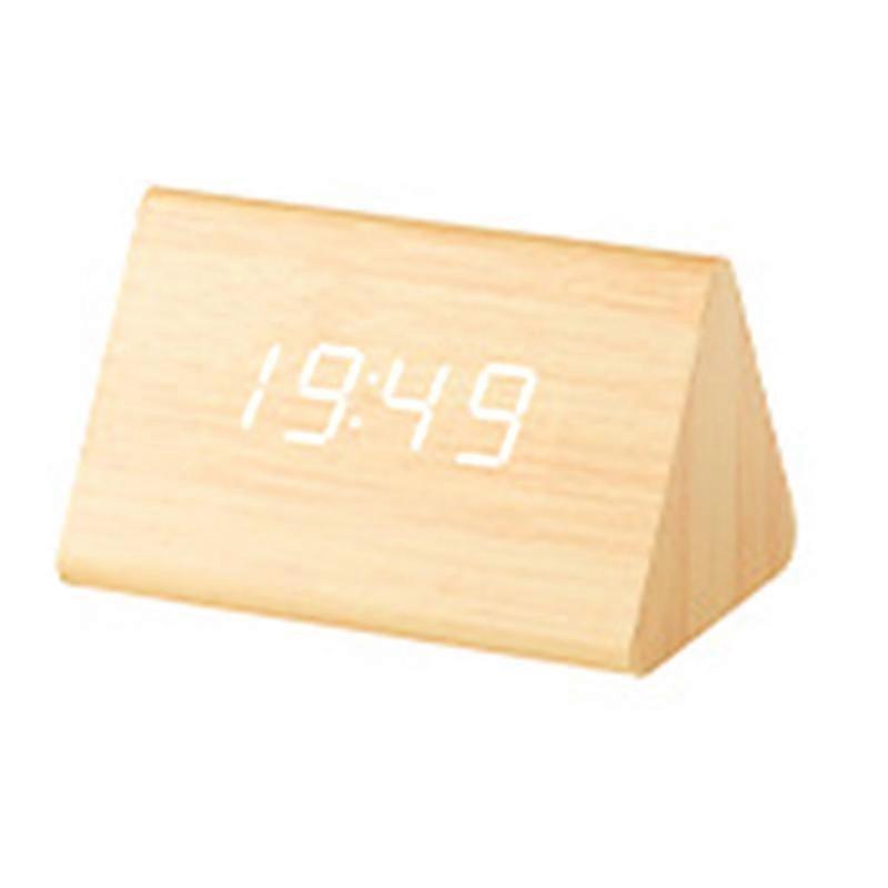Alarm Clock Multifunctional Thermometer Triangle Simple Decoration Loud Reminder for Bed JIKAIX