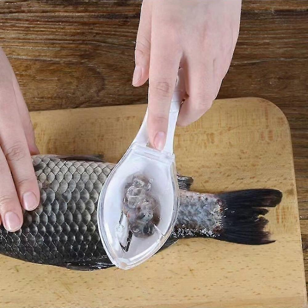 Manual Fish Scale Scraper With Lid Kitchen Gadgets