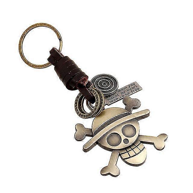 Vintage Pirate Pattern Leather Keychain For Kids