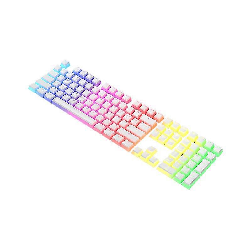 Pbt Pudding Keycap 108 Keys Pbt Keycap Set With Frosted Hand Feel For Mechanical Keyboard White(only Keycaps)