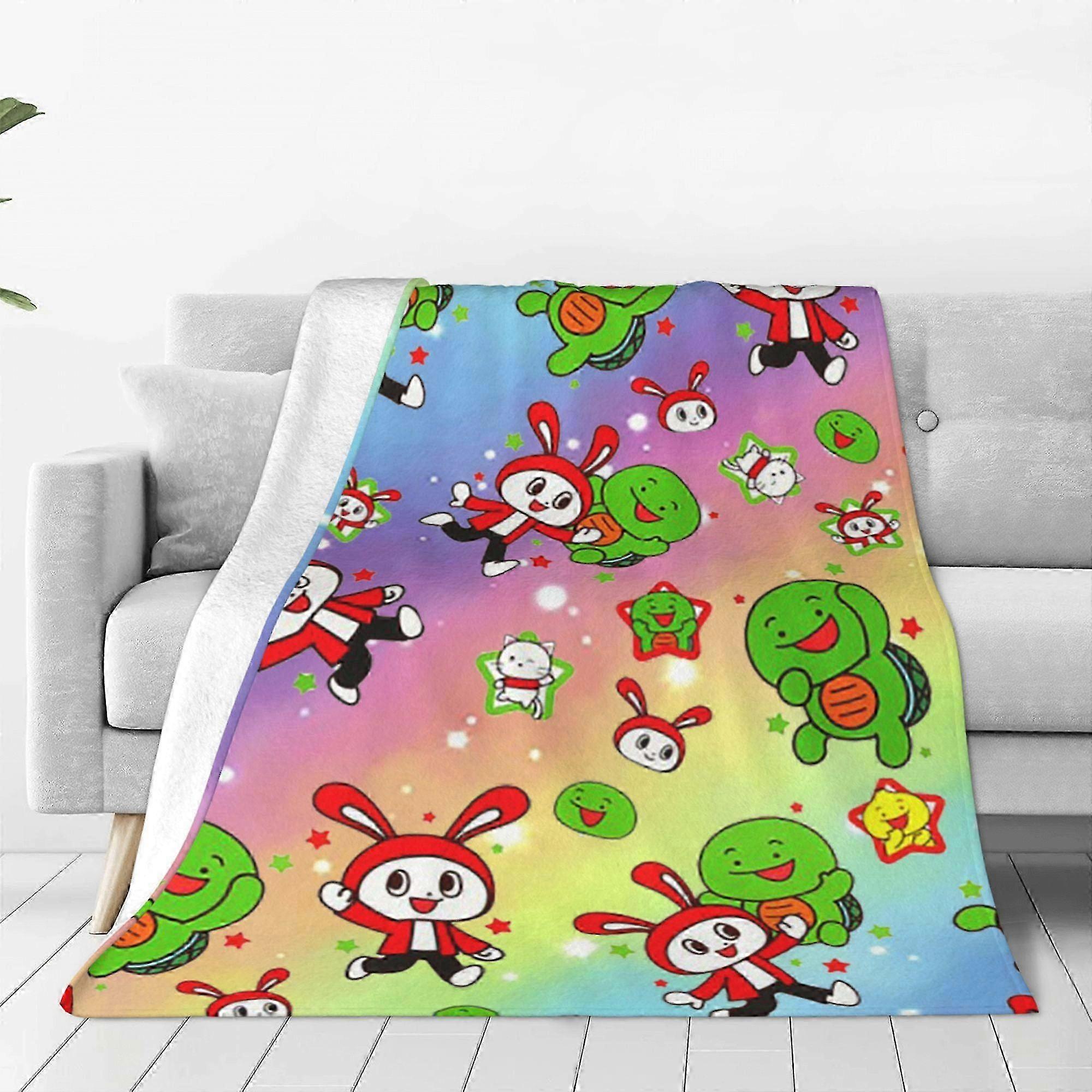 t1020 Filt Kawaii jj Mikey Maizen Filt Kasta Lätt Mjuk Luftkonditionering Flanellfiltar för Säng Soffa Soffa Fest Decorat Filt bn1020