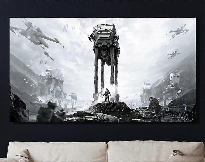 Starwars Clone Wars -kangasseinätaide, Luke Skywalker -juliste, Yoda-juliste, Starwars-juliste, Darth Vader -juliste, lahja hänelle, valmis ripustamaan haq533