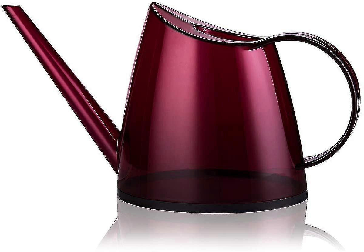 Watering Can For Indoor Plants 1.4l 1/3 Gallon With Long Spout Translucent Small Watering Pot (1.4 L, Red)