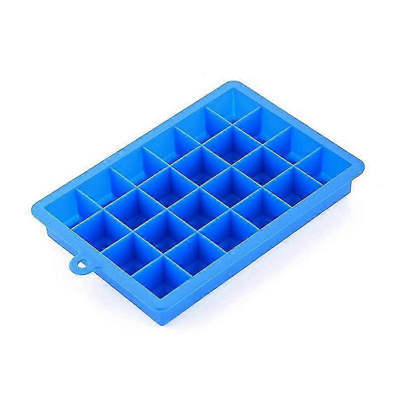 صينية ثلج سيليكون زرقاء مع غطاء مربع مربع الغذاء المساعد هريس الجبن جيلي العفن بار أداة المطبخ كوكتيل مكعب