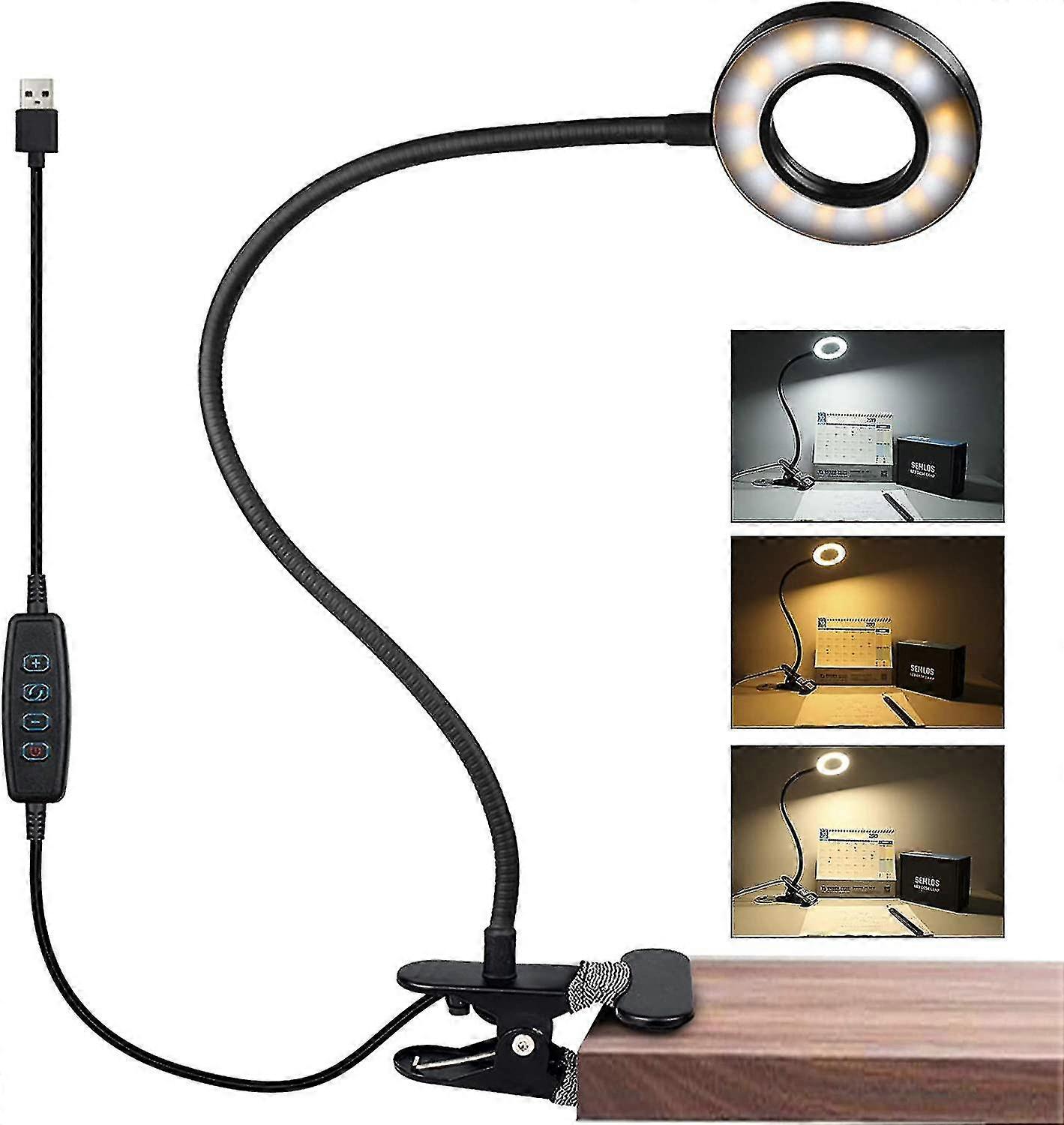 Bed Reading Lamp Eye Protection Flexible Clip