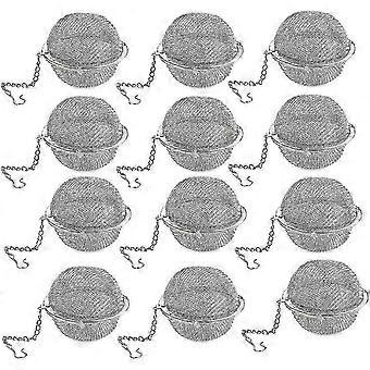 12Pcs Stainless Steel Tea Ball Mesh Tea Infuser Strainers...