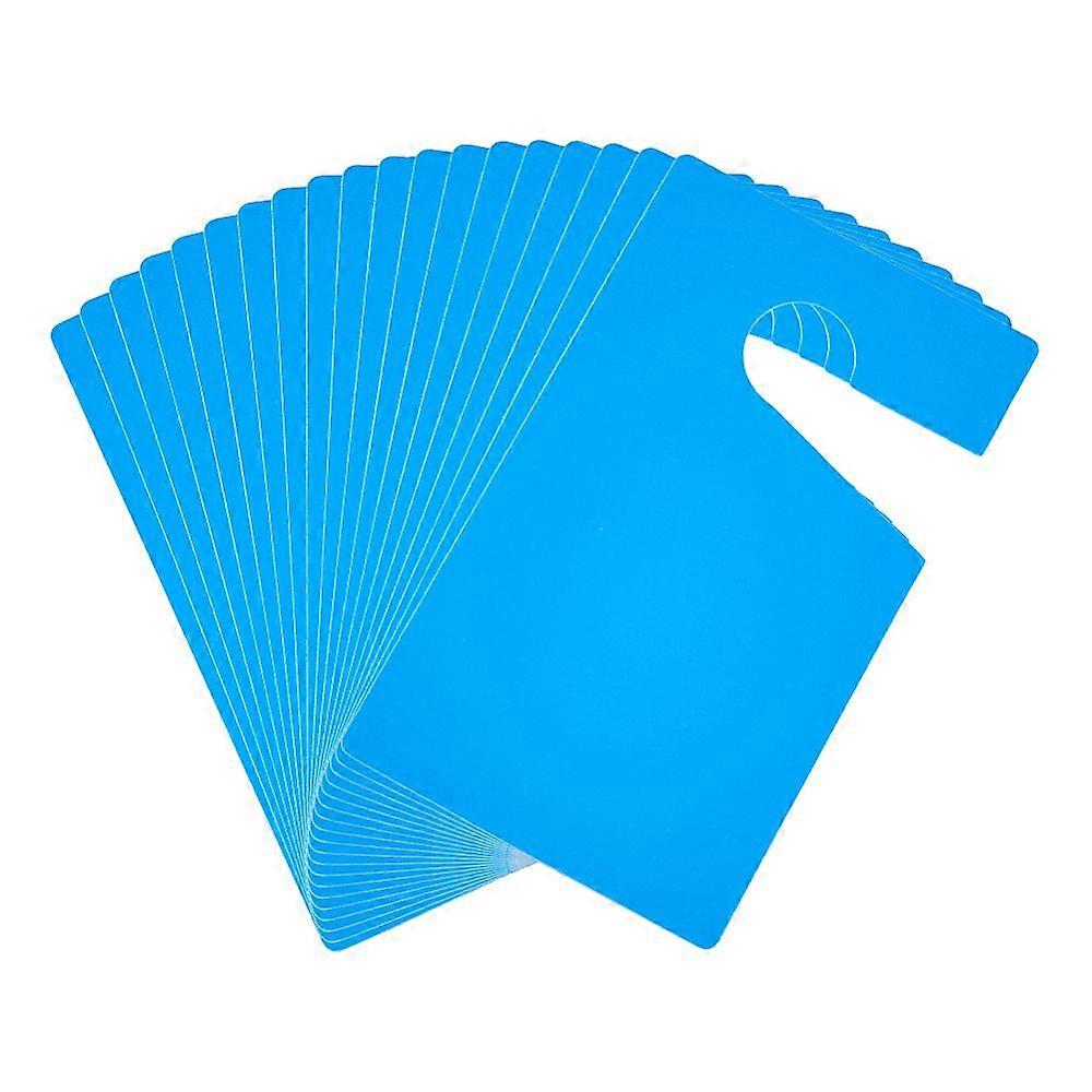 PVC Blank Hanging Door Handle Hanger Tags Blank Memo Board for Home Hotel Store Rectangle Dodger Blue 128x75x0.3mm
