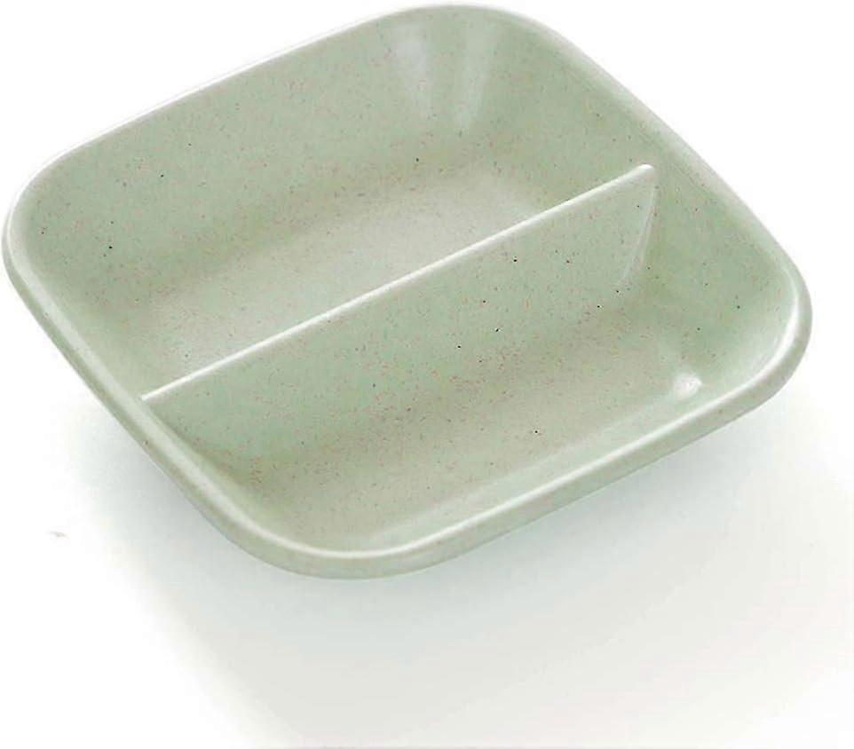 Double-Grid Tableware Multifunctional Kitchen Sauce Dish for Appetizer Plates