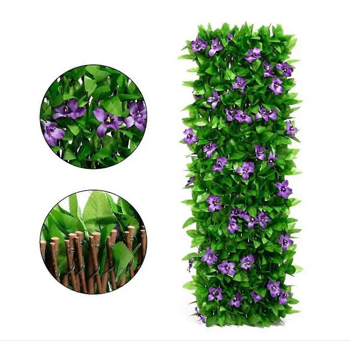 40cm Simulation Fence Garden Decorative Plants Artificial Flower Retractable Garden Privacy Fence D