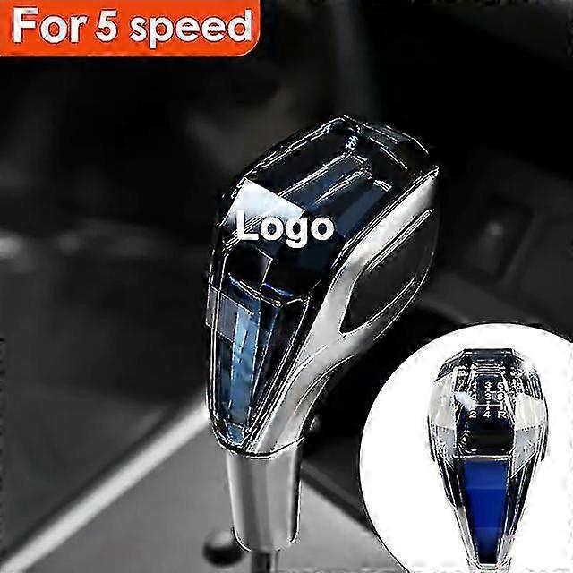 R Shape Cut Car Shift Knob Touch Activated Multi-color Led For Automatic Vehicles  5 Speed