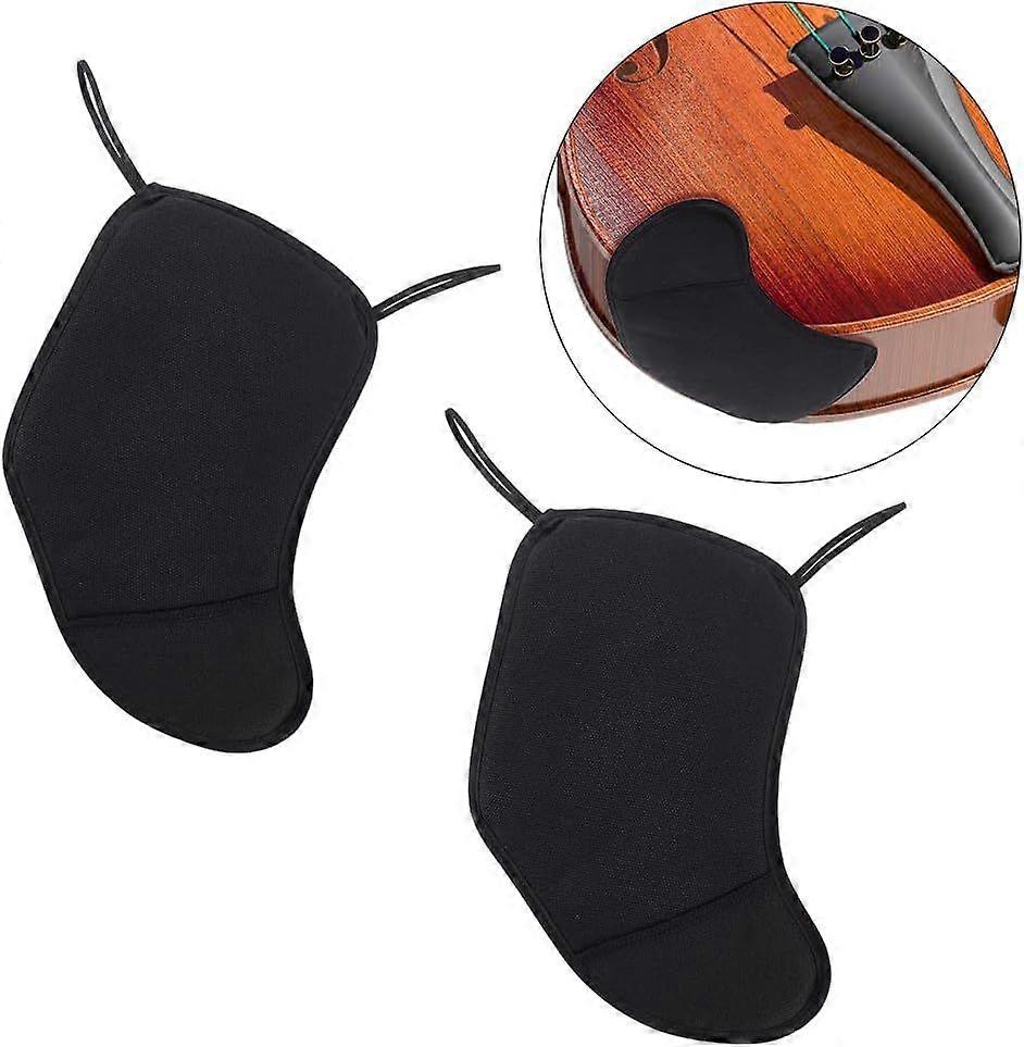 2Pcs Violin Chin Rest Pad Soft Cover Protector for Violin Violin Rest Flannelette Pad Slip Resistant Violin Chinrest Pad Violin Shoulder Rest Pad for