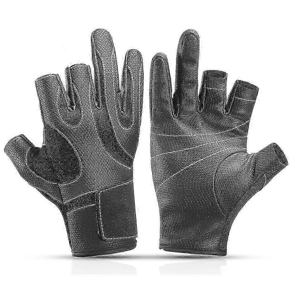 Fishing Gloves - Cold Weather Protection, Grey L