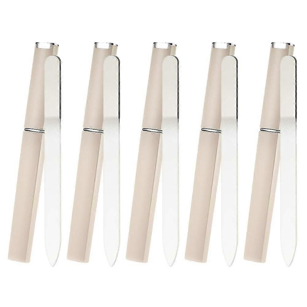 Glass Nail File, Nail Files For Natural Nails, Fingernail Files With Case, Double Sided Etched Filing Surface Finger Nail Files, Professional Manicure