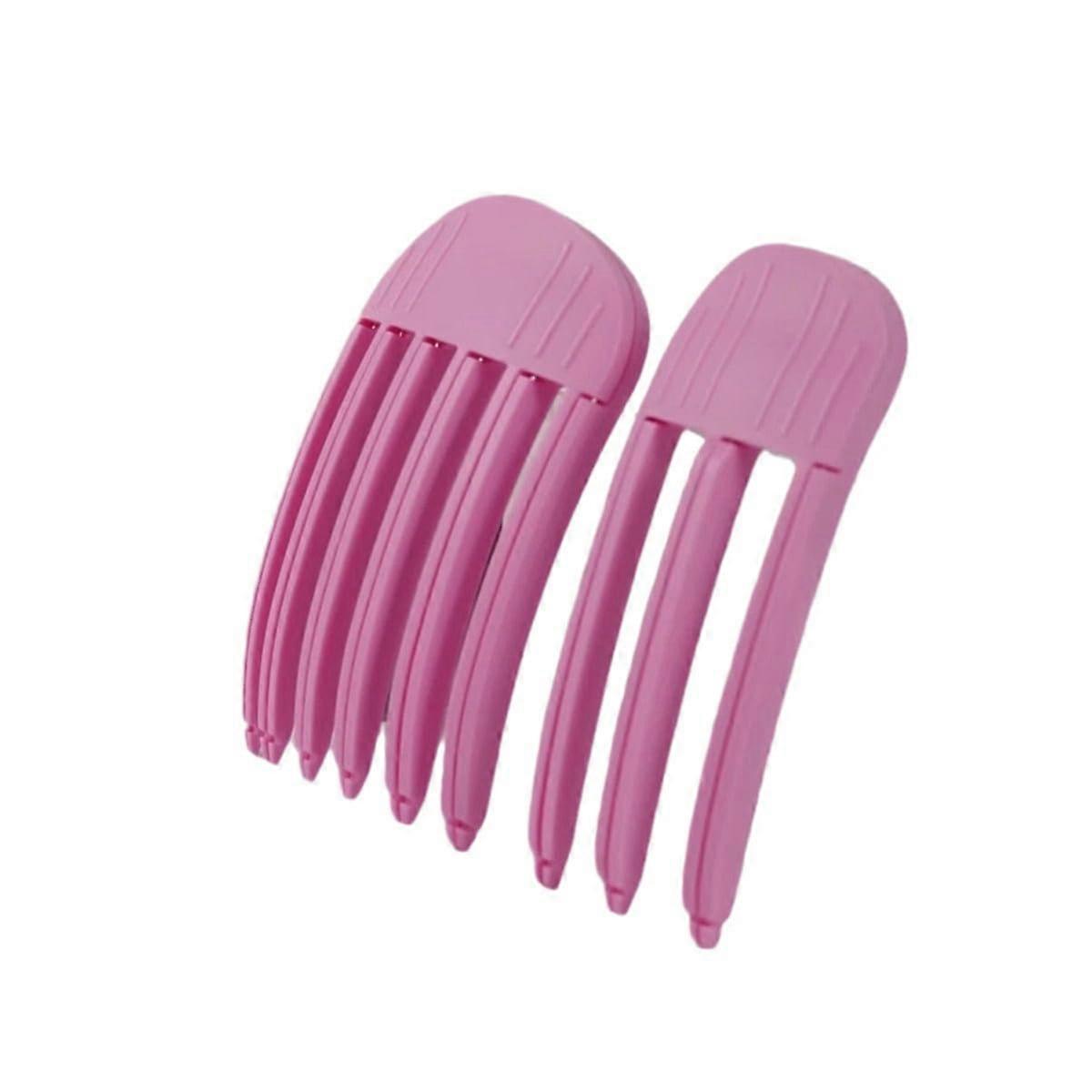 Volumizing Root Lifting Comb Set for Fluffy Bangs, No-Trace Hair Clips, Wide-Tooth Design (dark pink)