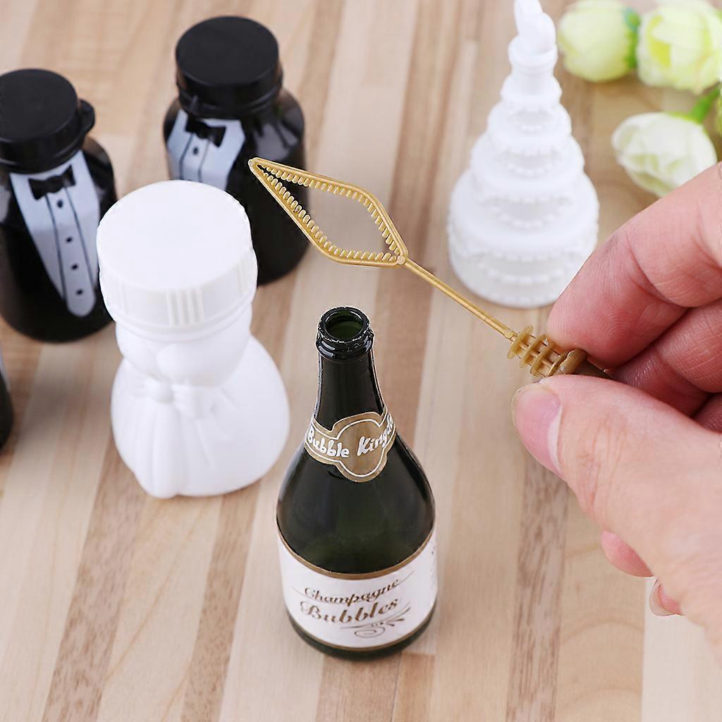 10 Pcs/Set Empty Bubble Soap Bottles Wedding/Suit/Cake/Champagne Bubble Wands