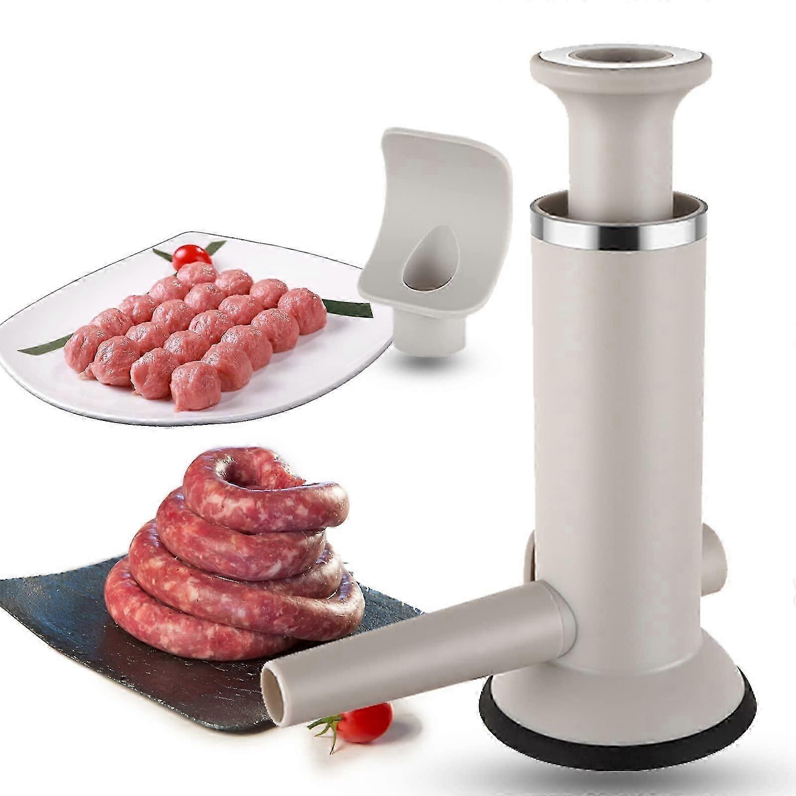 Manual Sausage Stuffer Meatball Maker, 2 In 1 Vertical Sausage Making Kit, Fast Homemade Sausage Tool For Household Use