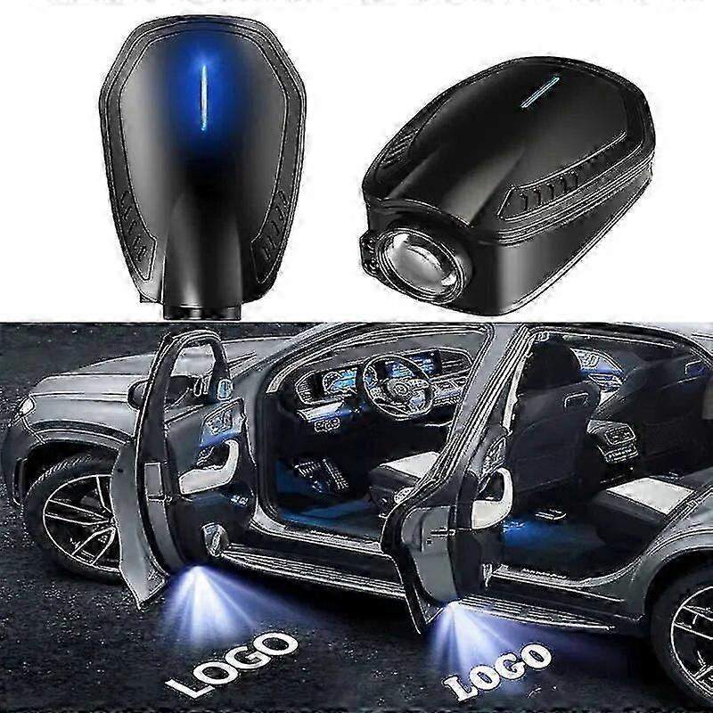 Rechargeable Led Car Door Welcome Light Wireless Car Styling Laser Projector Logo Ghost Shadow Lamp Customized Logo Support Motor Vehicle Lighting