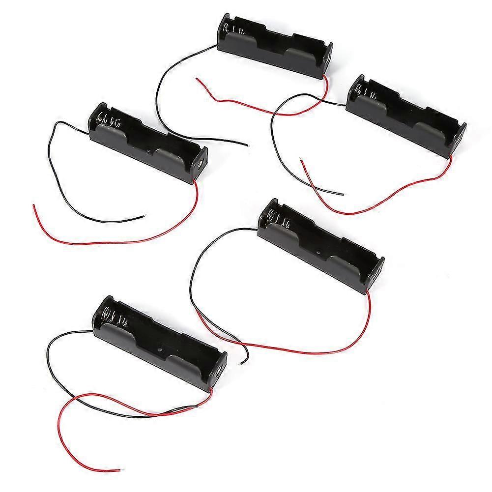 5pcs 18650 Battery Holder Storage Box Case with Wire Leads