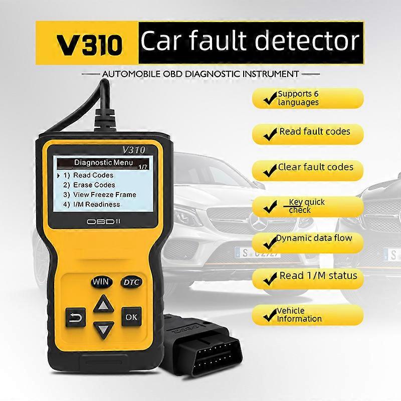 V310 OBD2 Code Reader car fault Code reading card/diagnostic instrument support multi-language