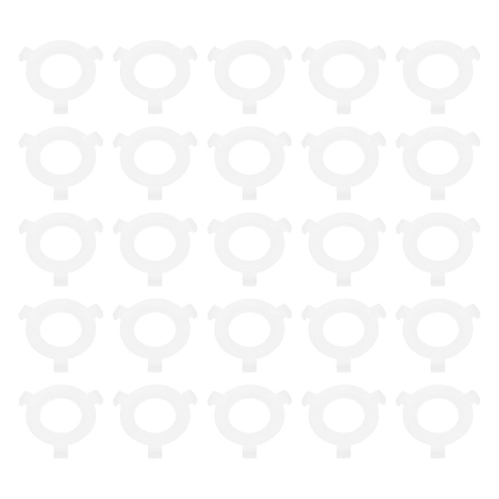 50pcs Lamp Shade Lamp Socket Converters E27 to E14 Lamp Shade Rings (White)