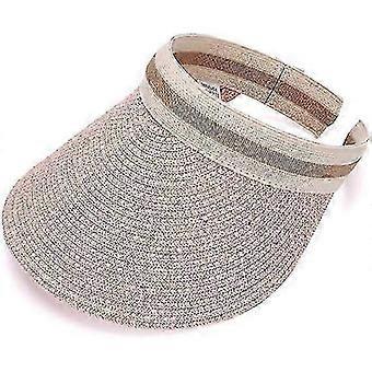 Mujeres Large Brim Beach Straw Golf Sun Hat Gorra de verano