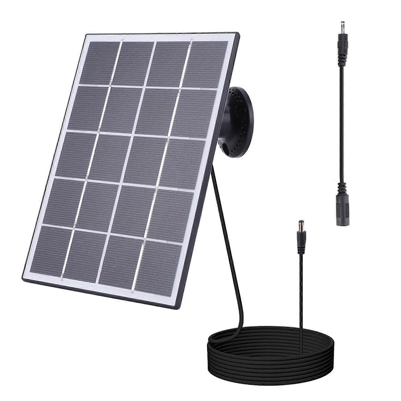 Solar Panel for Rings Camera 5.5mm 3.5mm Rings Solar Panel for Security Camera Rings Solar Panel for Rings Stick Up Camera Battery  Black