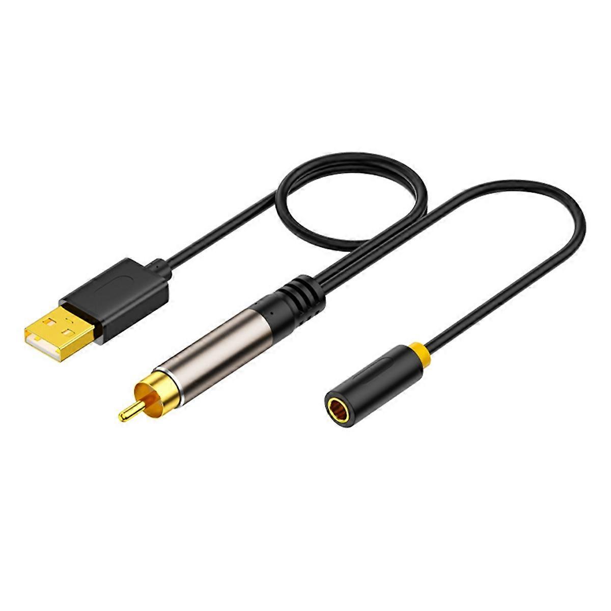 Gold-Plated Digital Coaxial SPDIF Audio Aux Cable 3.5mm Female TV Box
