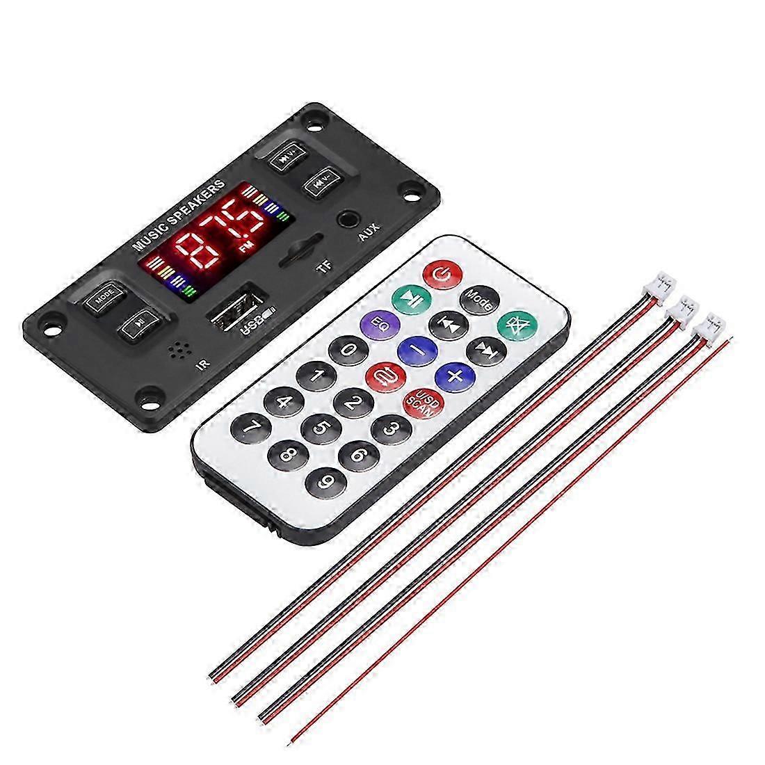 12V with Power Amplifier 2X30W Bluetooth Decoder Board Color Screen with Recording Call Lossless Mo