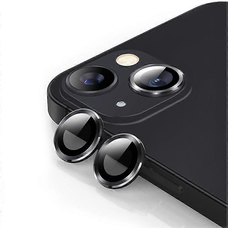 ENKAY HAT PRINCE Compatible For iPhone 14 6.1 inch / 14 Plus 1 Set Camera Lens Protector HD Anti-explosion Tempered Glass Aluminum