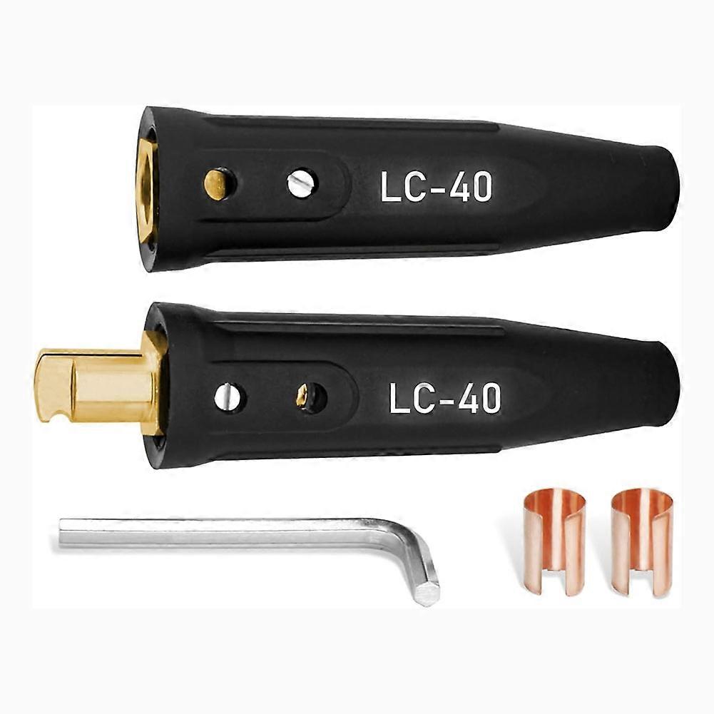 LC40 Cable Connector Set, Includes Black Male & Female Connectors