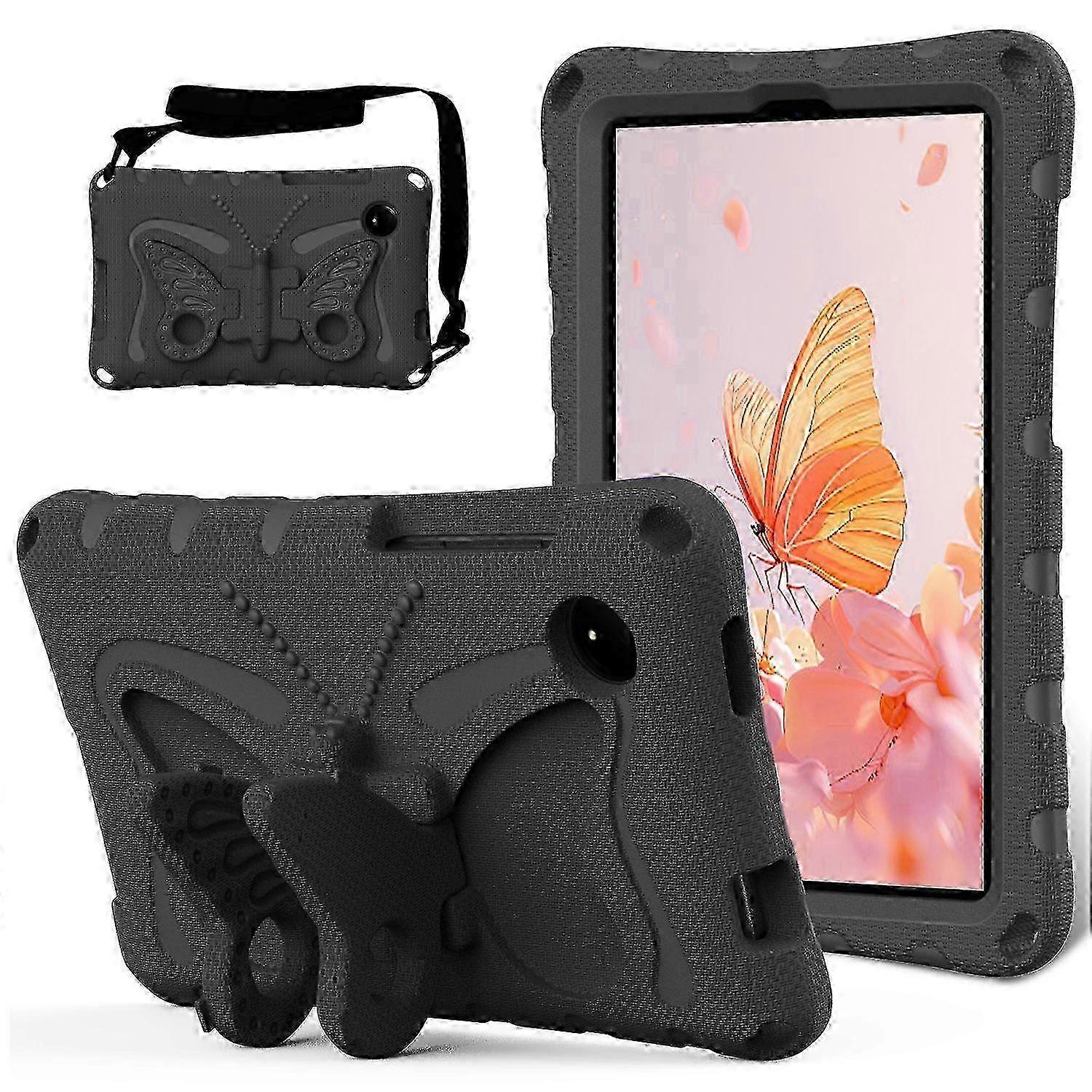 Para Xiaomi Redmi Pad SE 4G Capa EVA de 8,7 polegadas com Suporte de Borboleta & Alça de Ombro