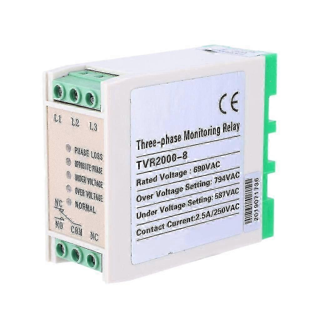 Voltage Monitoring Relay,3 Phase Circuit Protection Voltage Monitoring Relay Undervoltage Phase Seq